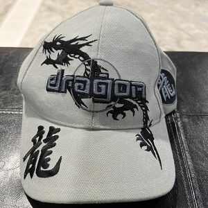Mega USA Dragon Baseball Hat Vintage Y2K Chinese Embroidered Cap Adjustable back